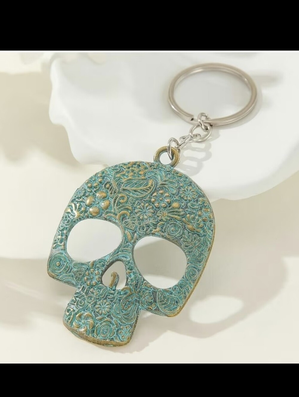 Large Skull Bag Charm/ Keychain NEW
